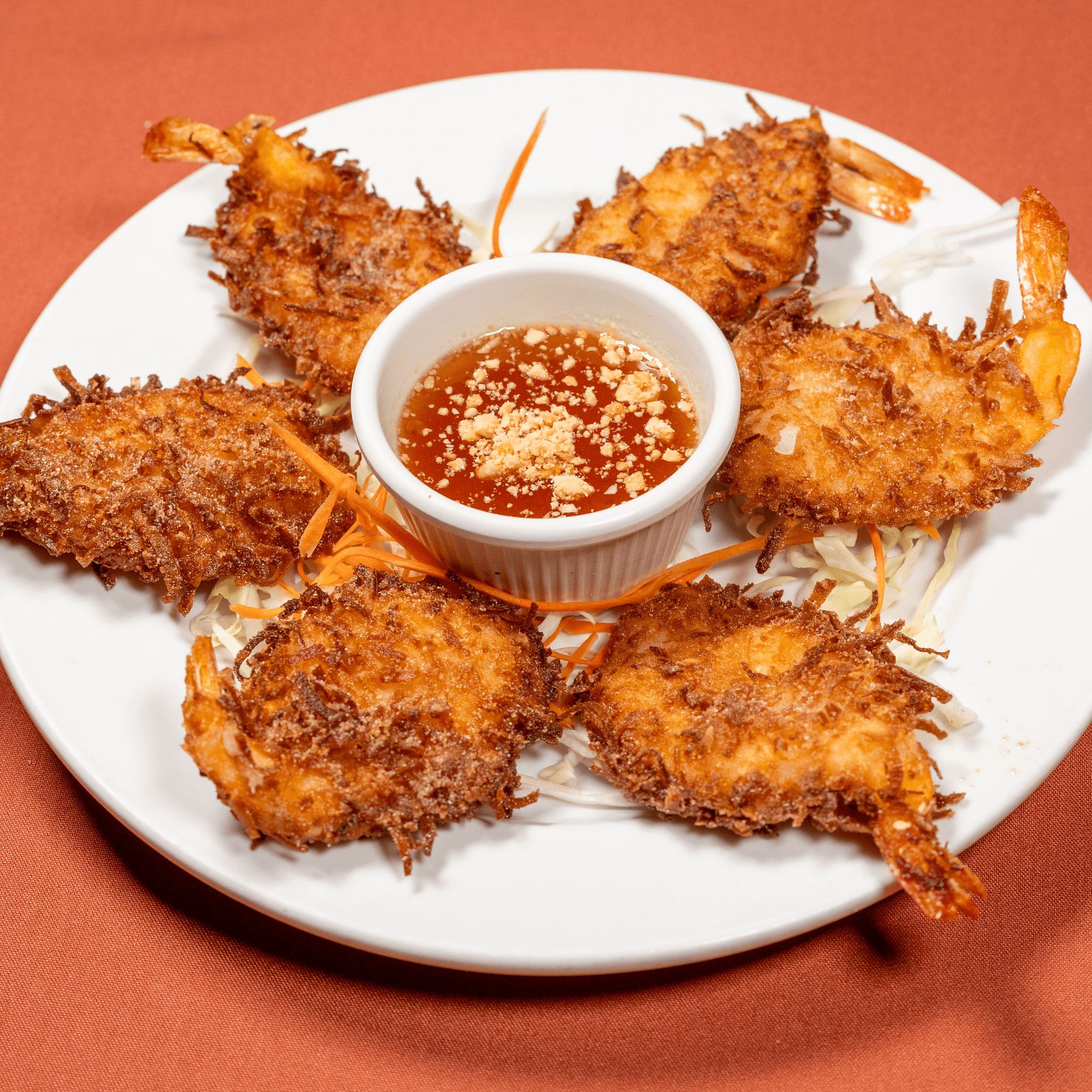 Coconut Prawns.