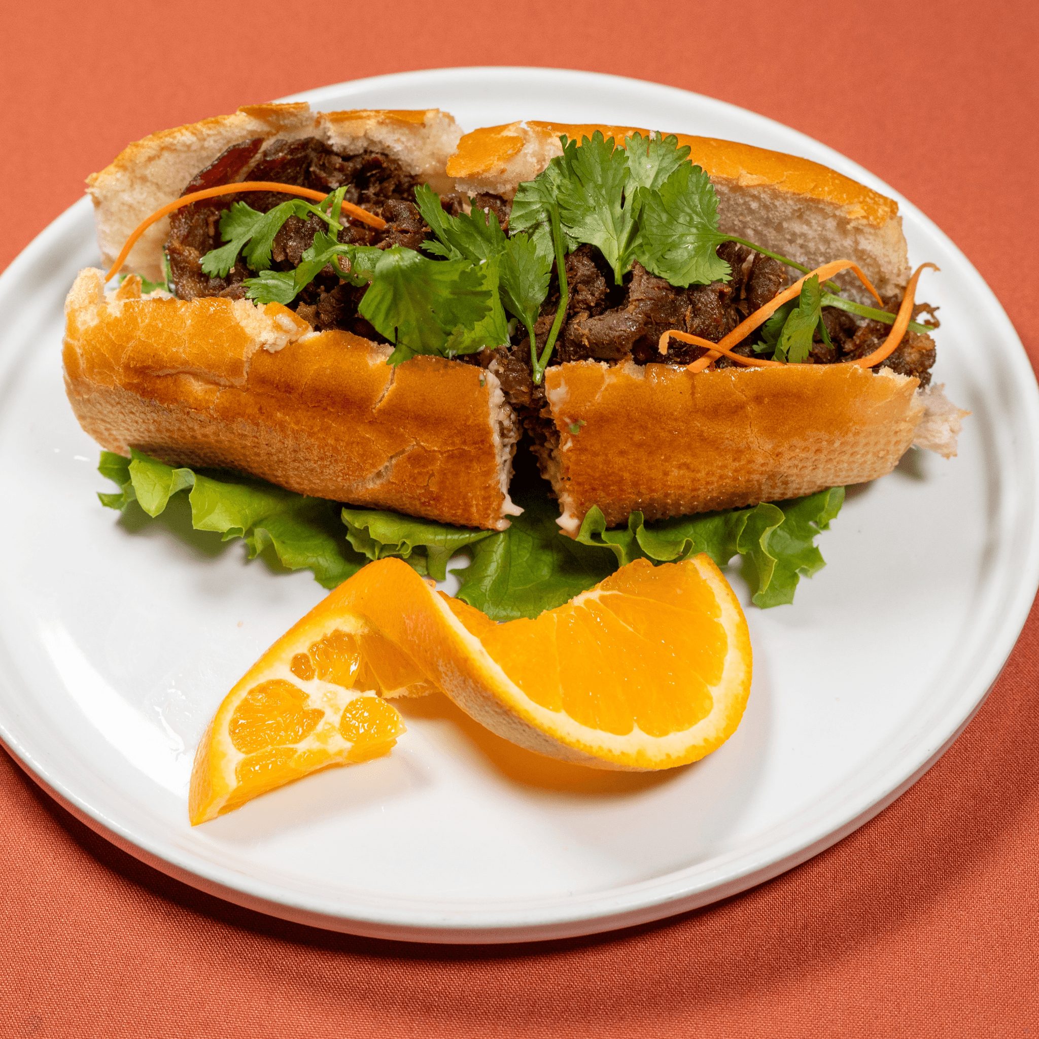 BBQ Lemongrass Pork Sandwich.